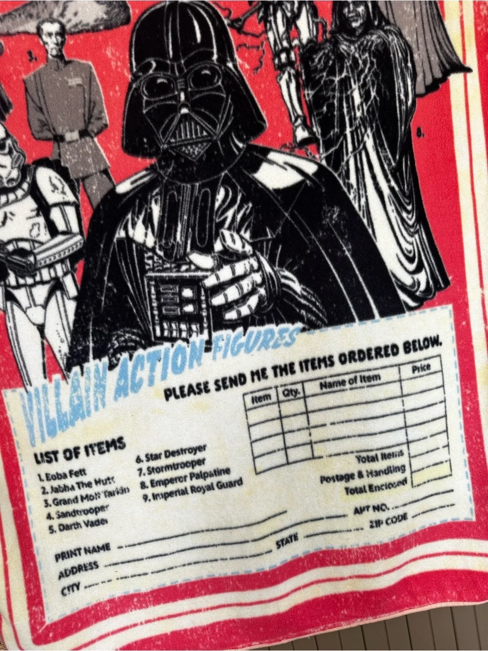 CultureFly 2021 Star Wars Villains Fleece Throw Blanket 52x36